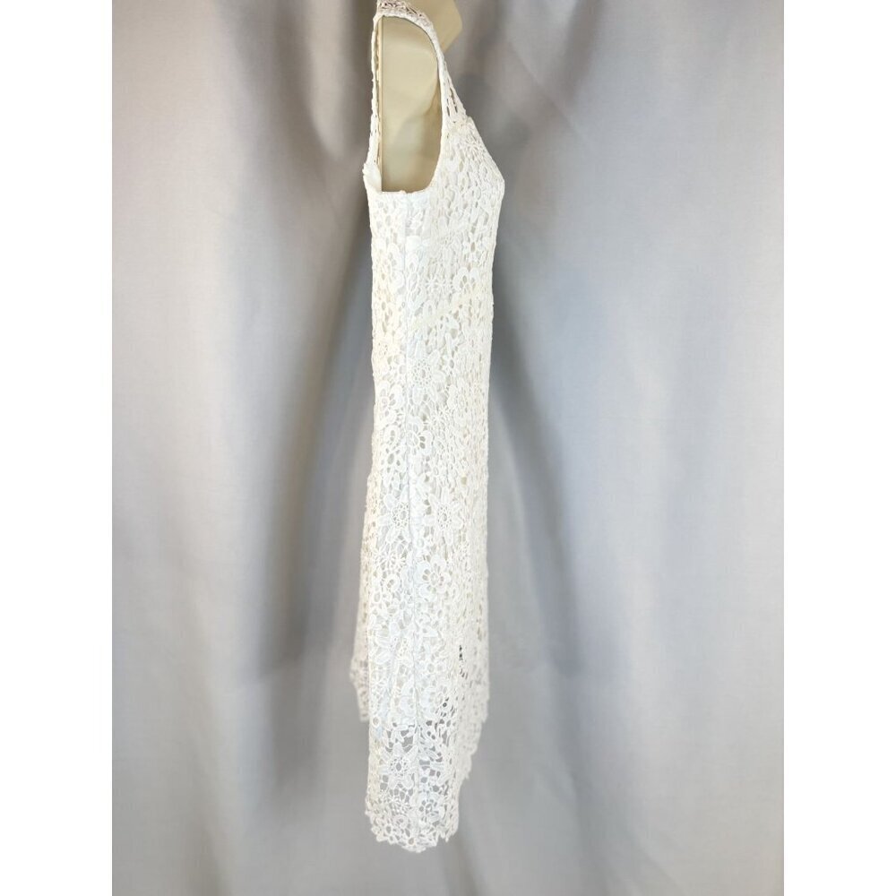 NWT Bebe White Lace Crochet Midi Dress $129 - Picture 11 of 14